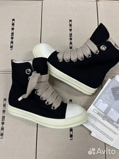 Rick Owens drkshdw Black Jumbo Lace High-top