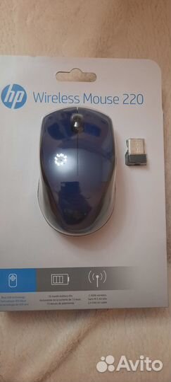 Беспроводная мышь HP Wireless 220 Blue USB