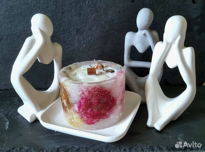 Статуэтка декор для дома свеча ботаническая