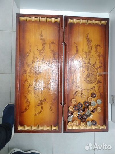 Нарды Ручной работы Паук с паутиной