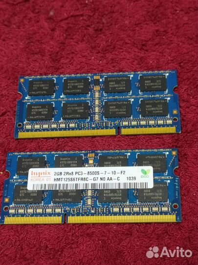 Оперативная память для ноутбука DDR3 2Gb