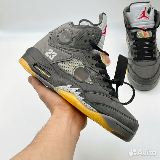Кроссовки nike air jordan 5 off white