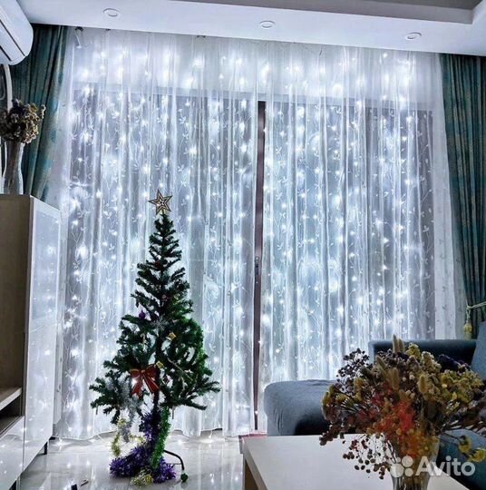 Штора гирлянда