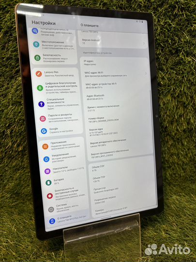 Lenovo tab m10 3rd gen 6\128