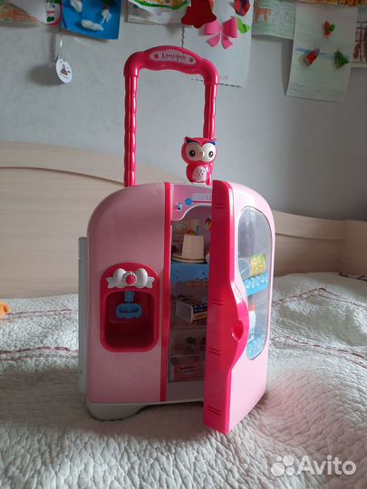 Игрушка холодильник чемодан на колесиках