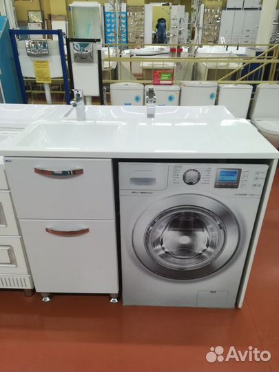 Тумба под стиральную машинку с раковиной