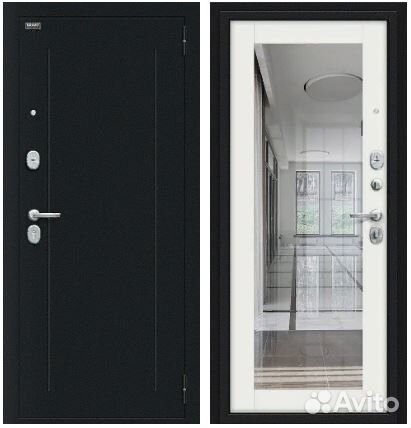 Дверь входная из стали Триумф зеркало