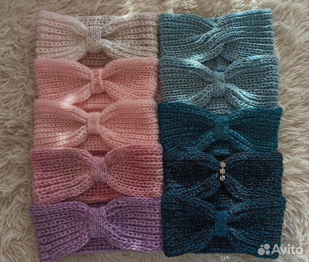 Вязаная повязка на голову