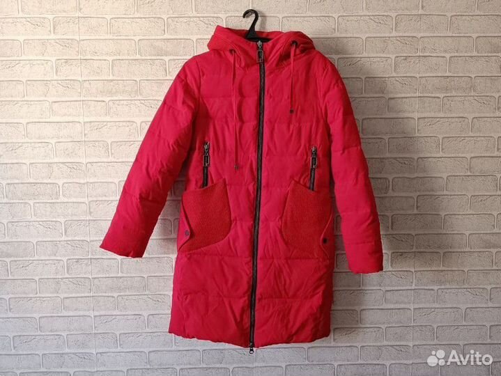 Куртка демисезонная красная жен 46-48р