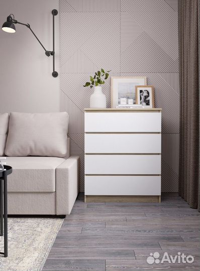 Комод детский 4 ящика Мори в 3х цветах