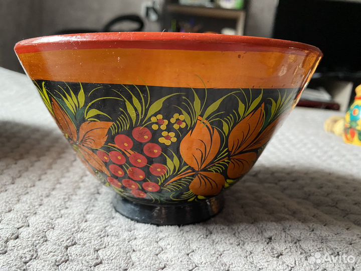 Тарелка хохлома СССР