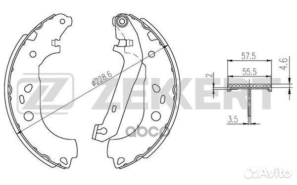 Колодки торм. бараб. задн. Ford Tourneo Connect