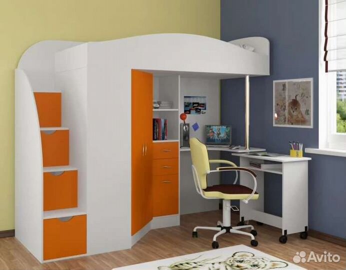 Кровать-чердак Теремок Гранд