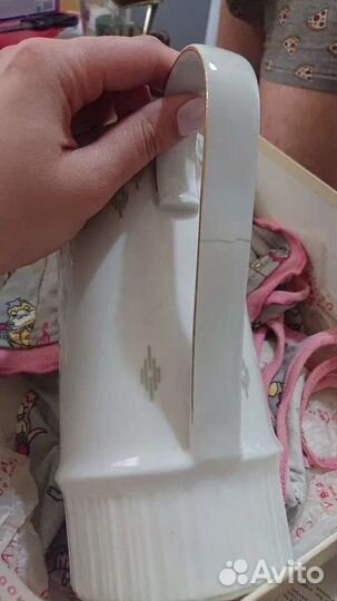 Чайник без крышки фарфор из гдр, volkstedt