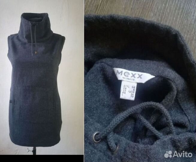 Жилет Meex шерстяной серый с карманами 42