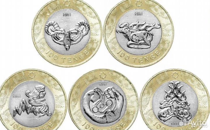 Сакский стиль.Юбилейные монеты Казахстана, новинки