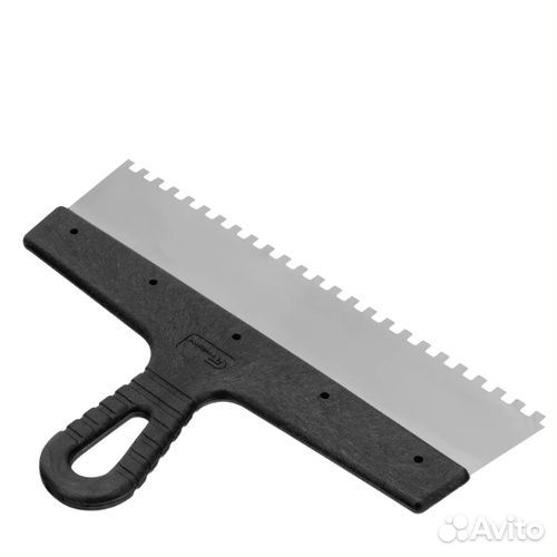 Шпатель зубчатый нерж. (6*6мм) 300мм Сибртех 85467