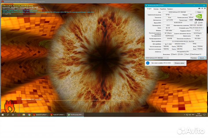 Видеокарта gtx 1060 6gb asus dual