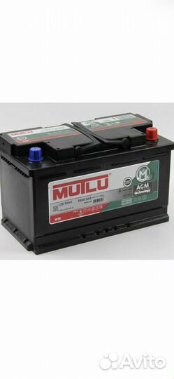 Аккумулятор mutlu AGM 80 Ач 800А