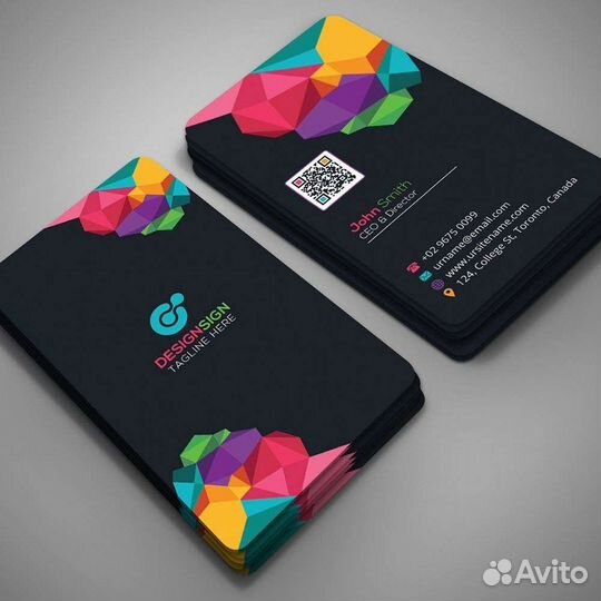 Визитки, наклейки. Дизайн. Печать. Доставка