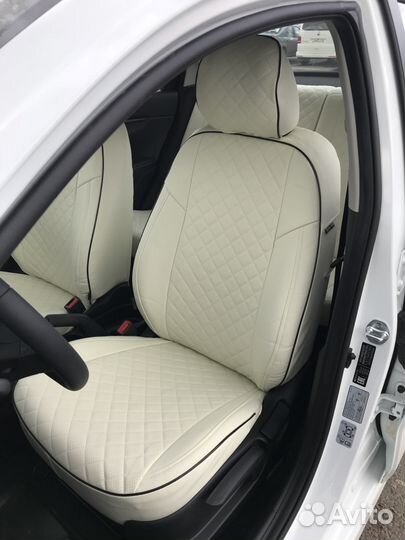 Чехлы из экокожи Автопилот Kia Rio 2017г.Ромб