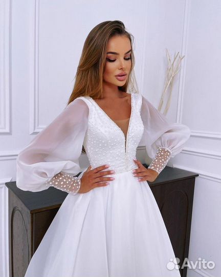Свадебное платье белое новое