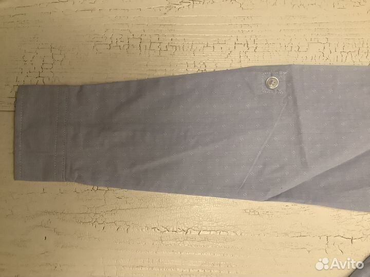 Новая школьная Рубашка/ сорочка, голубая, 122 см