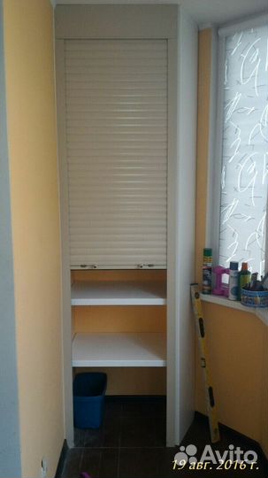 Шкаф с рольставнями на балкон на заказ с гарантией