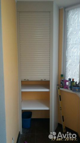 Шкаф с рольставнями на балкон на заказ с гарантией