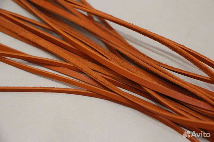 Шнур кожаный плоский. 3-4 мм