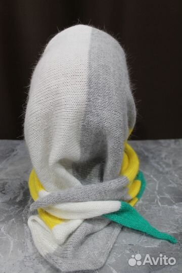 Бактус - полосатик вязаный пушистый, ручная работа