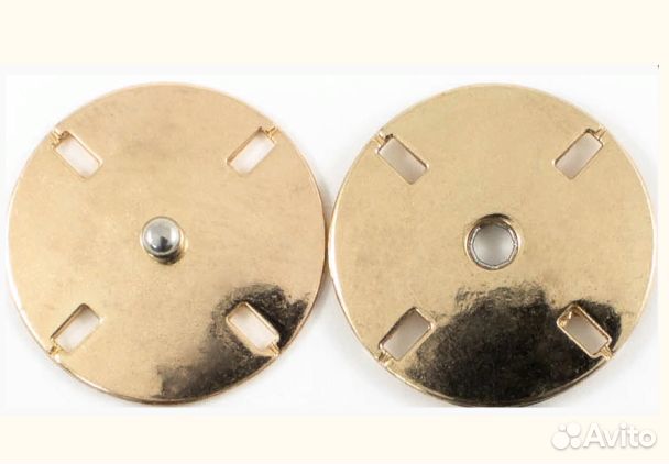 Кнопки пришивные металлические KN30 Gold 18mm 10ш