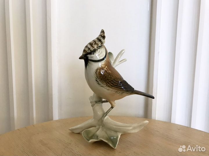 Фарфоровая статуэтка Хохлатая Синица Карл Энс