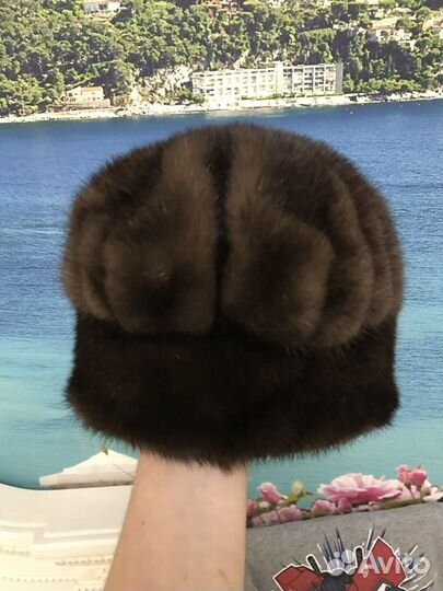 Шапка норковая натуральная р.57-58