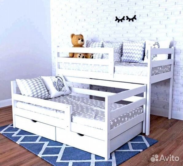 Двухъярусная кровать выкатная
