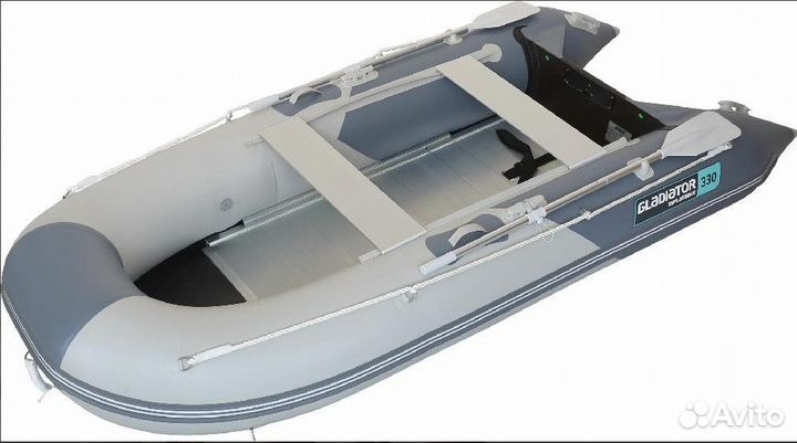 Надувная лодка gladiator B330AL Белый/серый