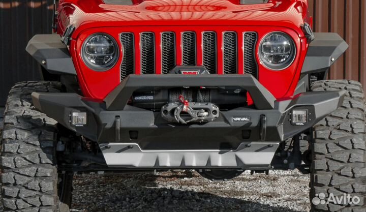 Передний алюм. Full бампер Rival Jeep Wrangler JL