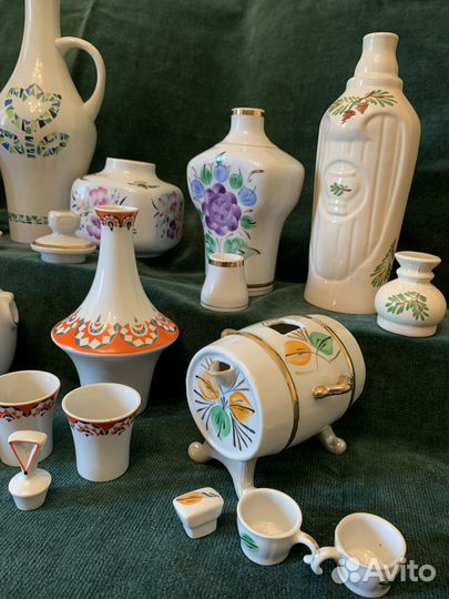 Фарфор СССР Сысерть, лфз, штофы, чайница