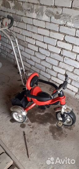 Детский велосипед с тростью