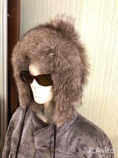 Шапка из меха чернобурки