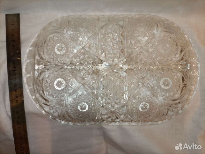 Хрустальная менажница СССР