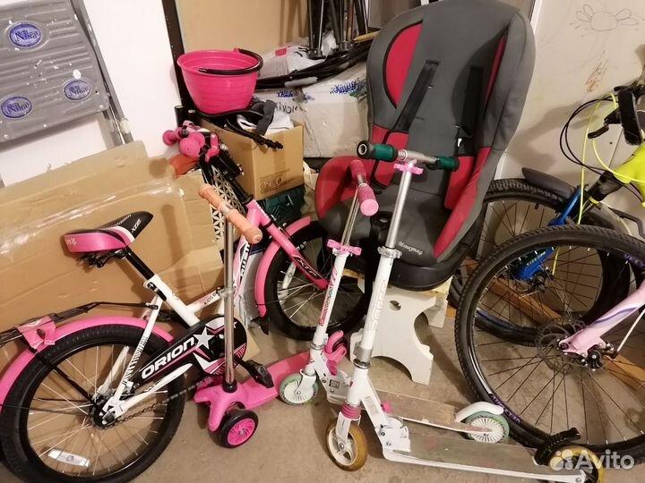 Велосипед, самокат, автокресло