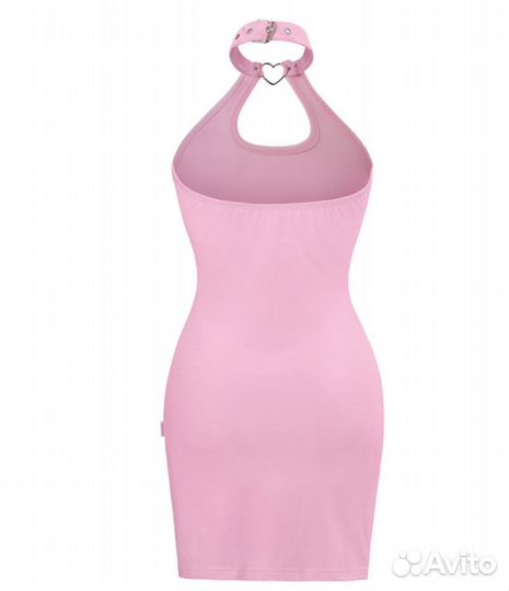 Платье littleforbig розовое с портупеями