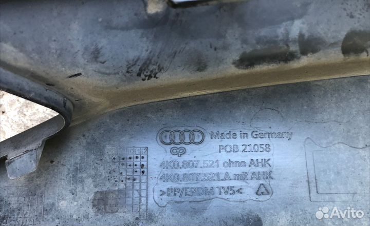 Спойлер заднего бампера audi A6 C8