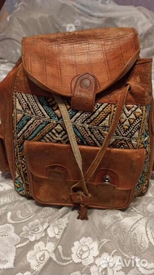 Рюкзак женский из толстой, натуральной кожи