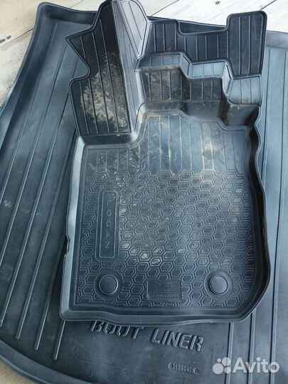 Рено Логан 2 Коврики салона и багажника 5шт