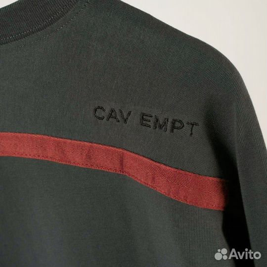 Лонгслив CavEmpt Black с плащевыми вставками