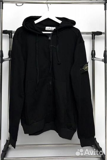 Зип худи Stone Island чёрная (L)