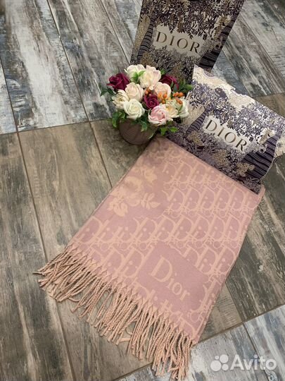 Кашемировый палантин шарф Dior с упаковкой