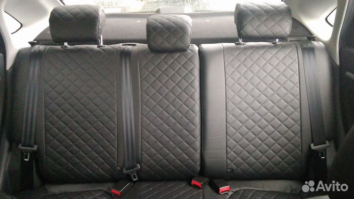 Чехлы Автопилот для LADA Vesta, черные, ромб